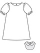 Платье с рукавами-фонариками №143 — выкройка из Burda 3/2016