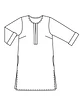 Yanları yırtmaçlı elbise No. 108 A - Burda'dan model 4/2016