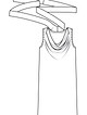 Платье с волнообразным вырезом горловины №109 С — выкройка из Burda 4/2016