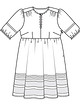 Платье с завышенной талией №123 — выкройка из Burda 4/2016