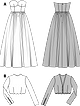 Платье свадебное №7086 — выкройка из Каталог Burda осень-зима/2015/2016