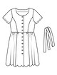 Платье-рубашка №126 — выкройка из Burda 5/2016