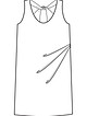 Платье с глубоким круглым декольте №117 — выкройка из Burda 5/2016