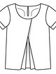 Блузка со встречными складками №101