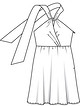 Платье с юбкой-солнце №131 — выкройка из Burda 6/2016