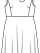 Платье с асимметричной горловиной №135 — выкройка из Burda 6/2016