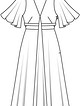 Платье с пышными рукавами №102 А — выкройка из Burda 6/2016