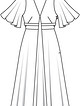 Платье с V-образным вырезом горловины №102 В — выкройка из Burda 6/2016