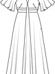 Платье с глубоким V-образным вырезом горловины  №103 — выкройка из Burda 6/2016