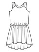 Платье с присборенной юбкой №135 — выкройка из Burda 7/2016