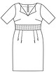 Платье с юбкой-тюльпан №131 — выкройка из Burda 7/2016