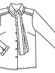 Блузка с воротником-стойкой №110