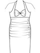 Платье с бретелью-петлей №132 — выкройка из Burda 9/2016