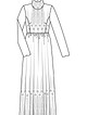Платье с высоким воротником №114 — выкройка из Burda 9/2016