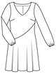 Платье расклешенного силуэта №120 А — выкройка из Burda 9/2016