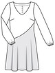 Платье расклешенного силуэта №120 В — выкройка из Burda 9/2016