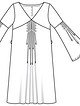 Платье с рукавами-раструбами №121 C — выкройка из Burda 10/2016