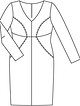 Платье-футляр №416 B — выкройка из Burda. Мода для полных 2/2016