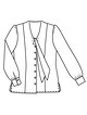 Блузка с цельнокроеными завязками №131 A