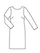 Платье с V-образным вырезом на спине №116 — выкройка из Burda 11/2016