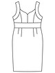Платье-футляр №127 — выкройка из Burda 12/2016