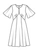 Платье с рукавами-крылышками №118 B — выкройка из Burda 12/2016