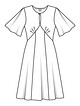 Платье с рукавами-крылышками №118 A — выкройка из Burda 12/2016