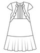 Платье расклешенного силуэта №107 — выкройка из Burda 12/2016