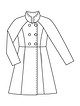 Пальто с двубортной застежкой №102