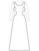 Платье с фигурными вырезами №3 — выкройка из Burda. Винтаж 1/2016