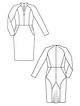 Платье с рукавами реглан №116 — выкройка из Burda 1/2017