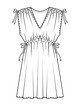 Платье-туника №107 B — выкройка из Burda 2/2017