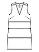 Платье А-силуэта №110 B — выкройка из Burda 2/2017
