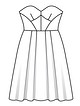 Платье-бюстье для подружки невесты №107 — выкройка из Burda 3/2017