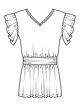 Платье с заниженной талией №117 A — выкройка из Burda 3/2017