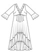 Платье силуэта ампир №122 — выкройка из Burda 4/2017