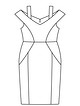 Платье-футляр №123 B — выкройка из Burda 4/2017