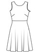 Платье с расклешенной юбкой №117 — выкройка из Burda 4/2017