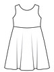 Платье с расклешенной юбкой №128 — выкройка из Burda 4/2017