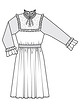 Платье с кружевными кокетками №120 — выкройка из Burda 4/2017