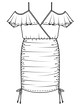 Платье облегающего кроя №406 A — выкройка из Burda. Мода для полных 1/2017
