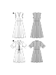 Платье с V-образным вырезом горловины №6497 — выкройка из Каталог Burda весна-лето/2017