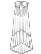 Платье-бандо №118 — выкройка из Burda 5/2017