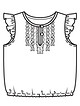 Блузка с рукавами-крылышками №619