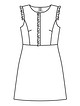 Платье расклешенного силуэта №113 — выкройка из Burda 6/2017