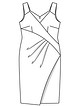 Платье-футляр с V-образным вырезом  №124 A — выкройка из Burda 7/2017