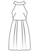 Платье с фигурной планкой №120 — выкройка из Burda 9/2017