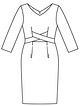 Платье-футляр с перекрещивающимися планками №116 A — выкройка из Burda 9/2017