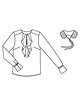 Блузка с расклешенными манжетами №117 A