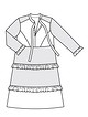 Платье с маленькими оборками  №110 A — выкройка из Burda 9/2017